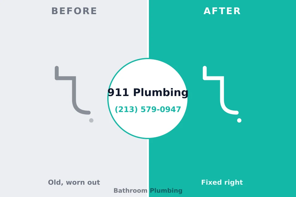 Before and after: plumbing repair Hollidaysburg, PA